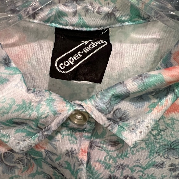 Vintage Pastel Floral Caper-Mates Print Women’s Button Blouse - Picture 4 of 7